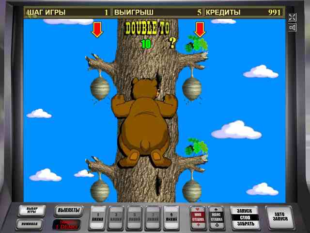 Игра на удвоение в Sweet Life Риск-игра в аппарате Медведь и Пчела